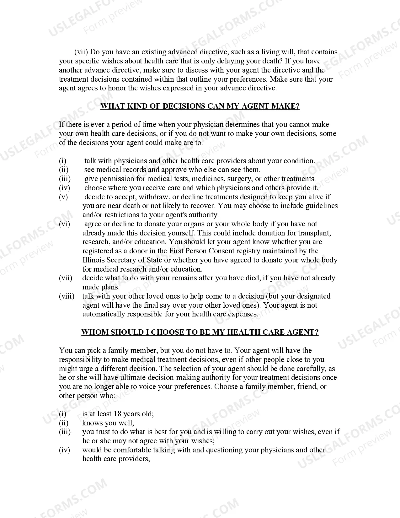 Preview Statutory Durable Power of Attorney for Health Care