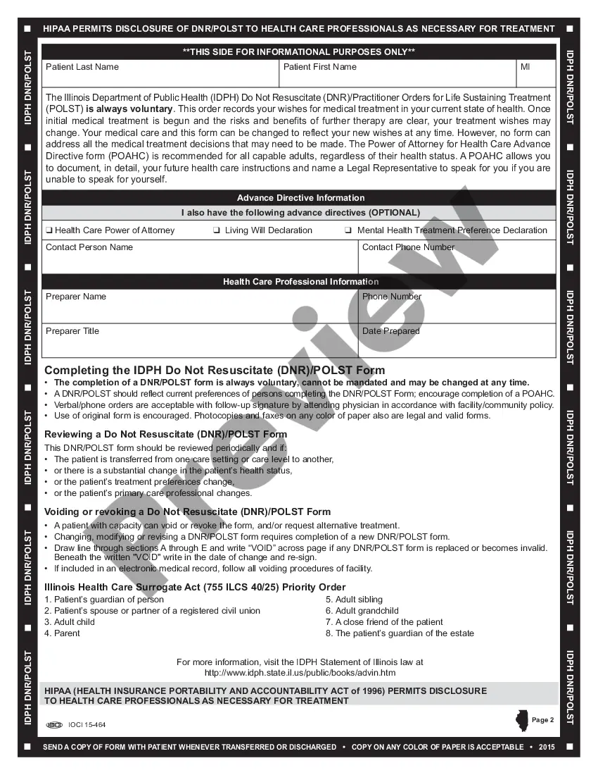 Preview Uniform Do Not Resuscitate Advance Directive - DNR