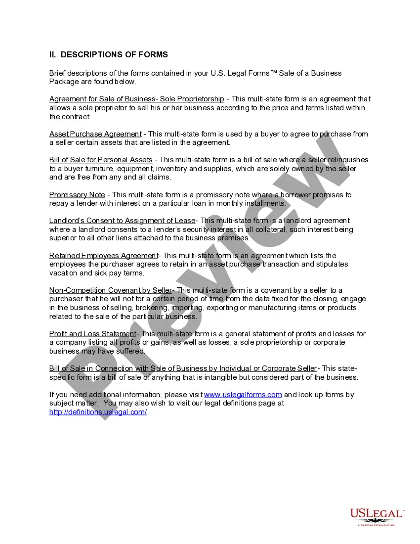 Get Illinois Sale of a Business Package Preview Illinois Sale of a Business Package
