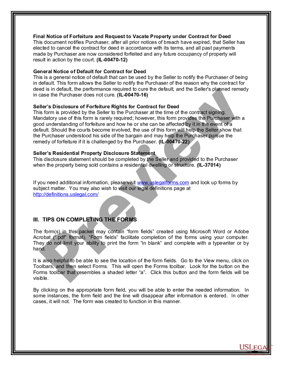 page 3 Contract for Deed Package preview