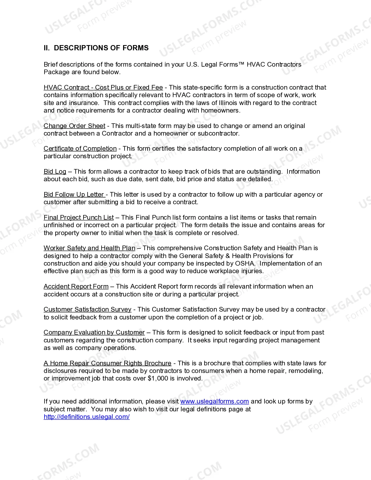 Preview Illinois HVAC Contractor Package