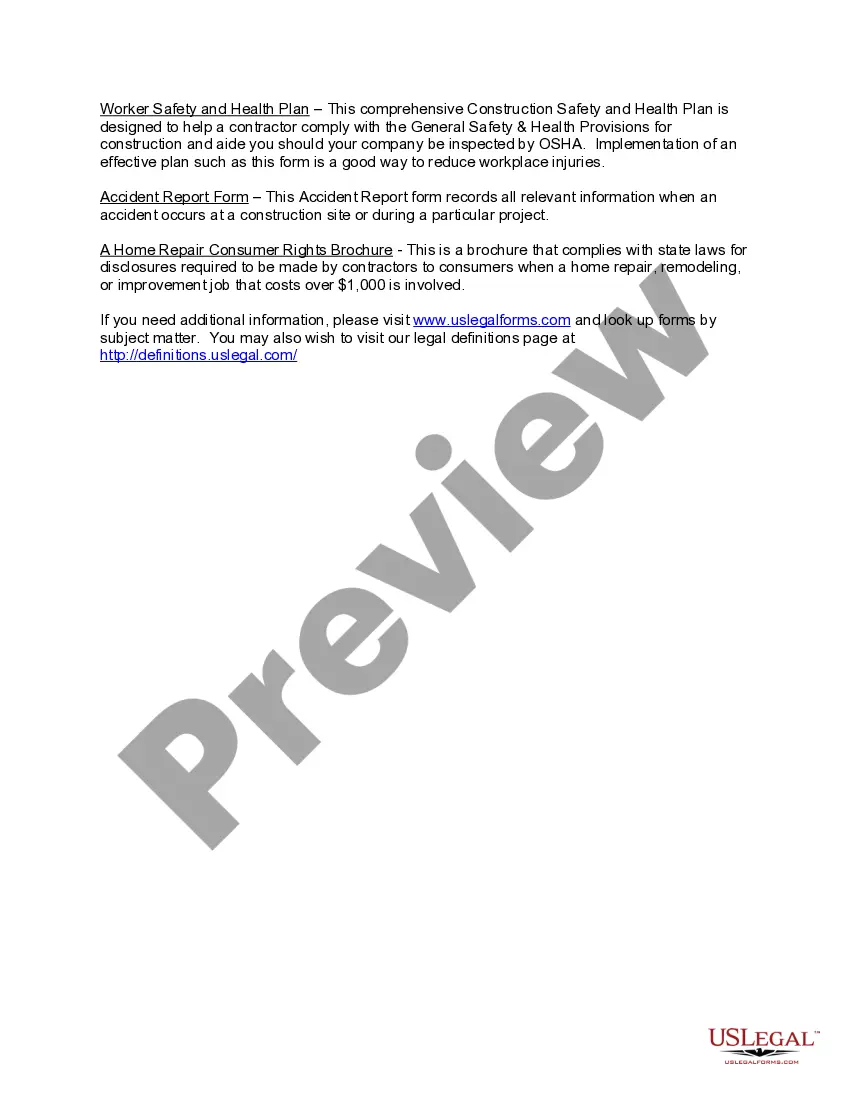 Preview Illinois Renovation Contractor Package