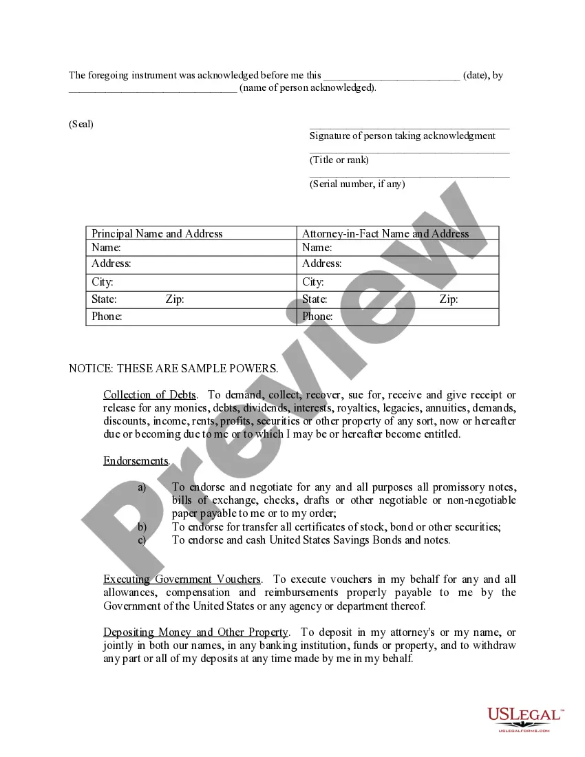 Get Limited Power of Attorney where you Specify Powers with Sample Powers Included Preview Limited Power of Attorney where you Specify Powers with Sample Powers Included