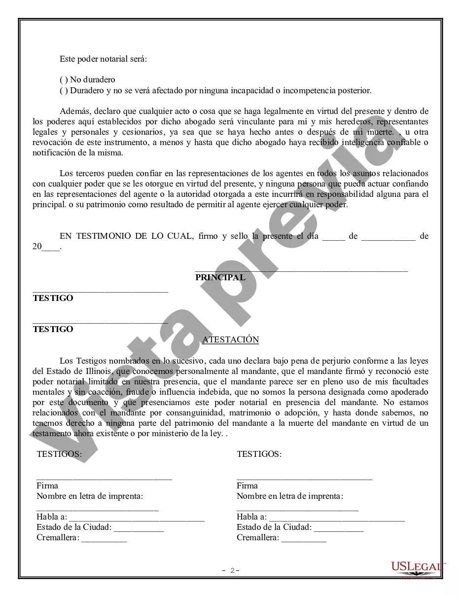 Preview Poder Notarial Limitado para Transacciones de Acciones y Poderes Corporativos