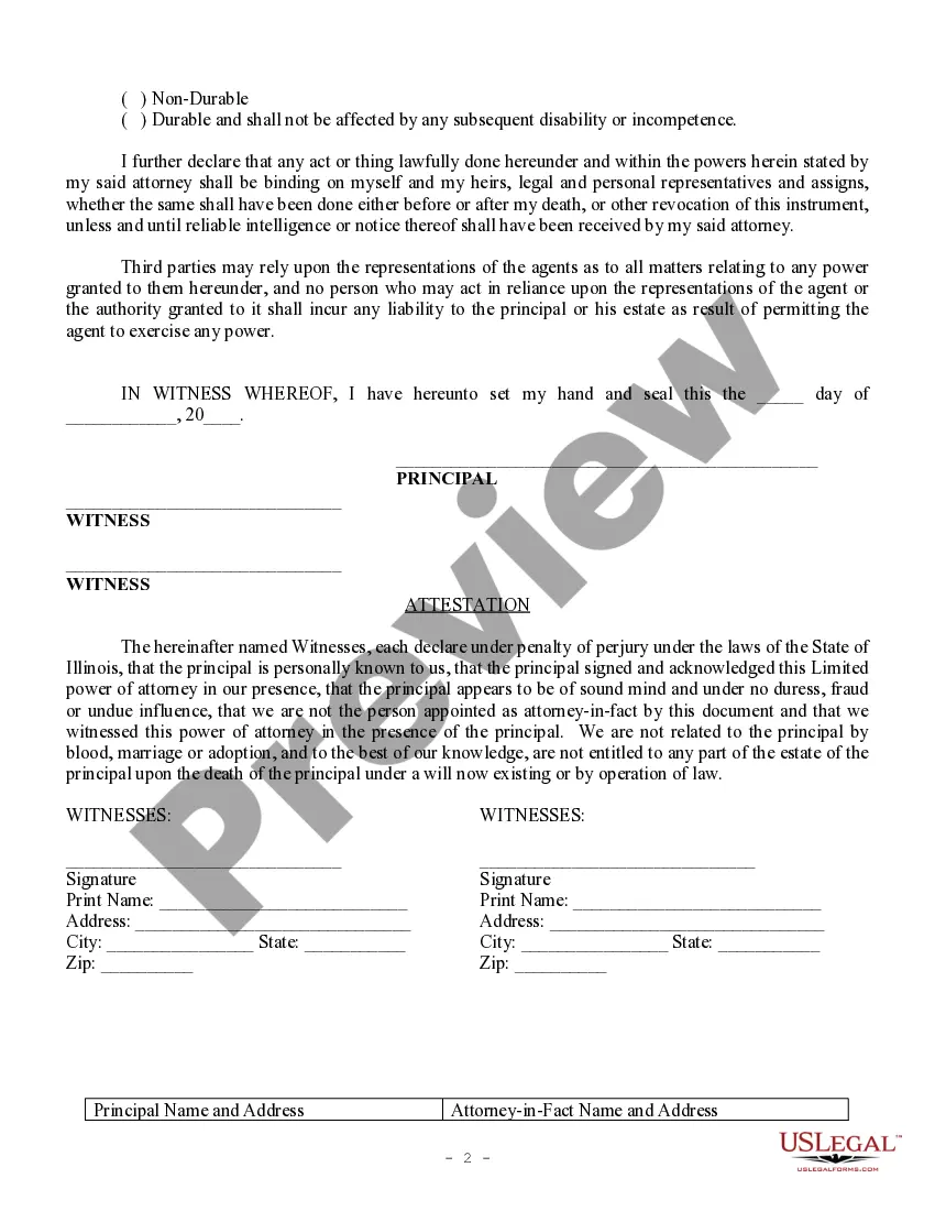 Preview Limited Power of Attorney for Stock Transactions and Corporate Powers