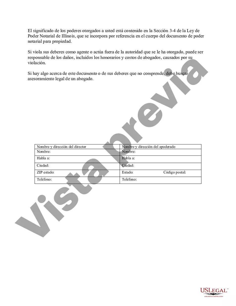 Preview Poder especial duradero para asuntos de cuentas bancarias