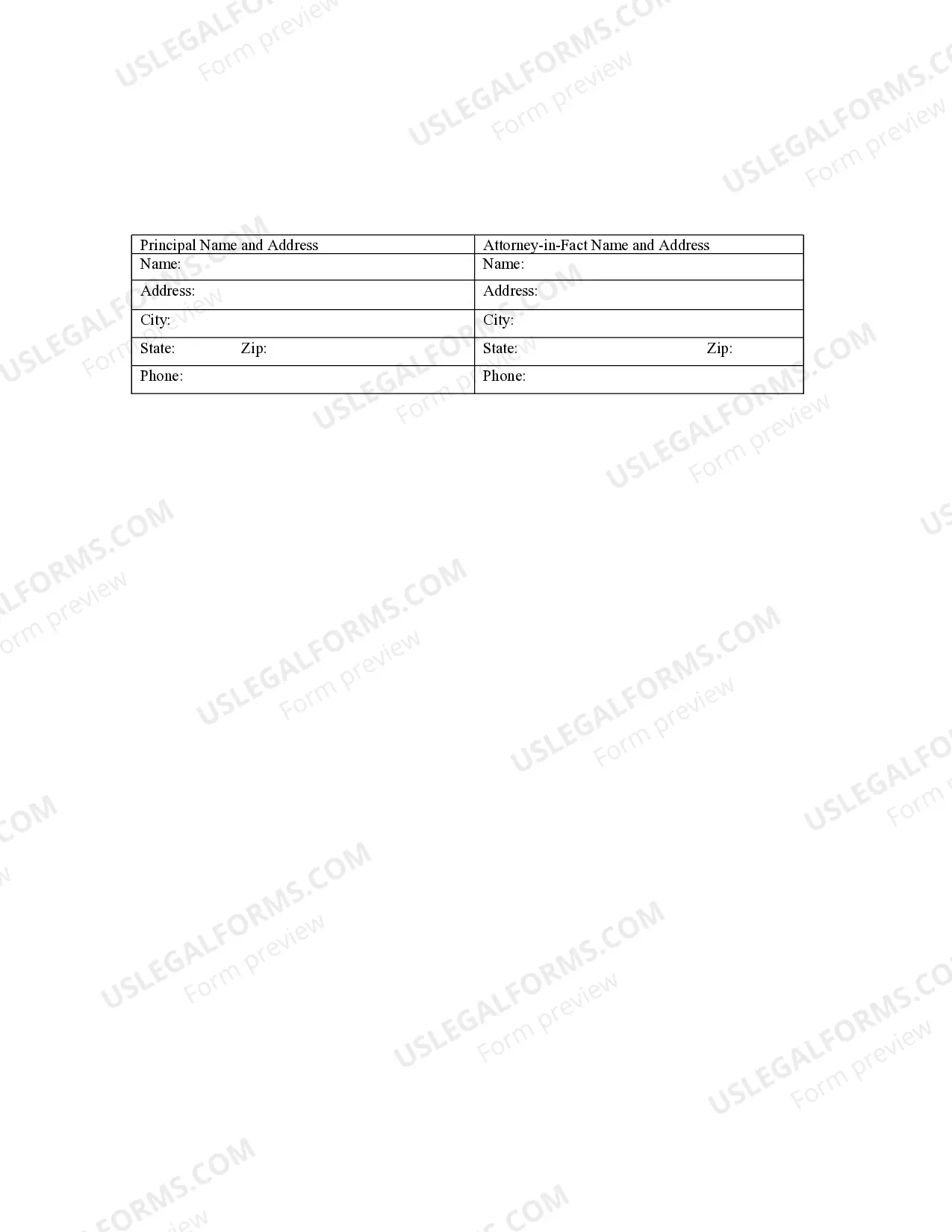 Preview Special Durable Power of Attorney for Bank Account Matters