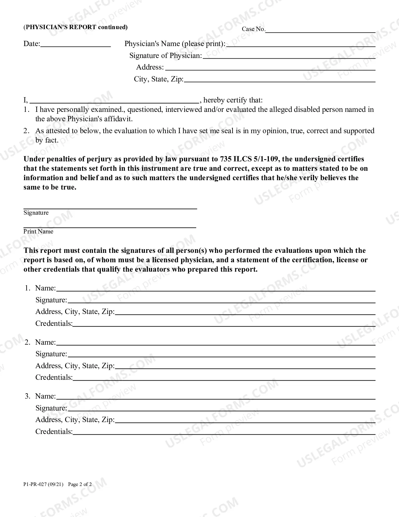 Preview Physicians Report