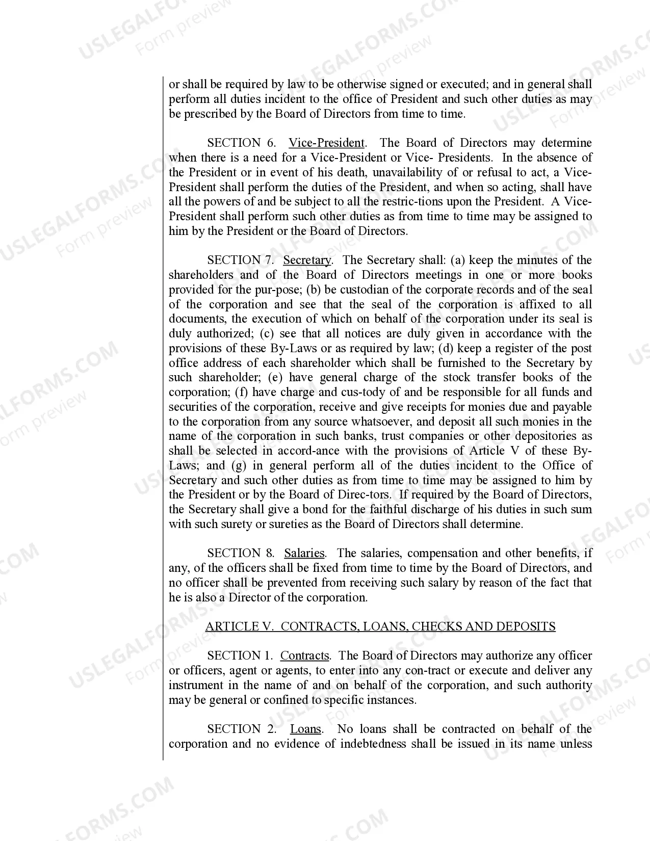 Preview Sample Bylaws for an Illinois Professional Corporation