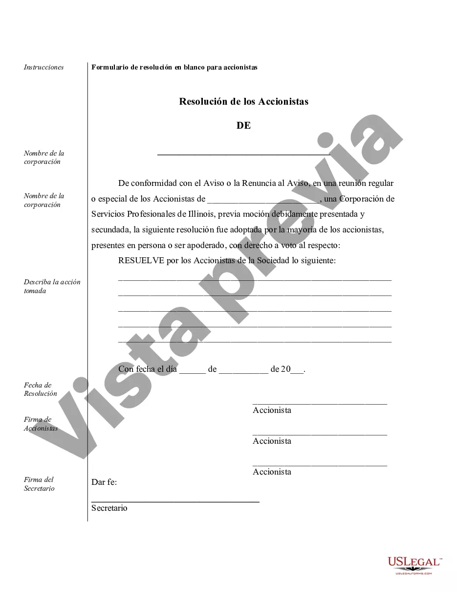 Preview Minutos anuales para una corporación profesional de Illinois