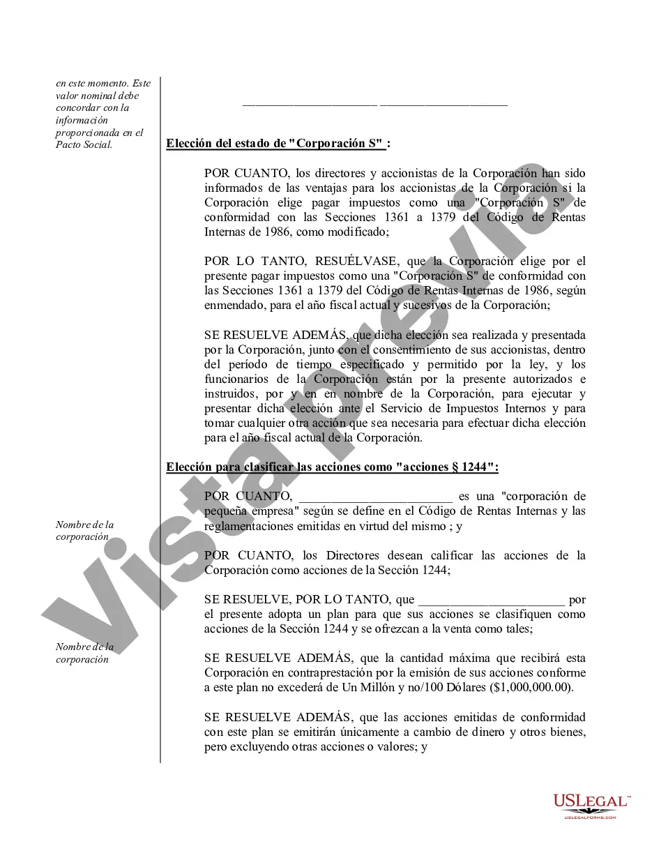 Preview Actas de organización para una corporación profesional de Illinois