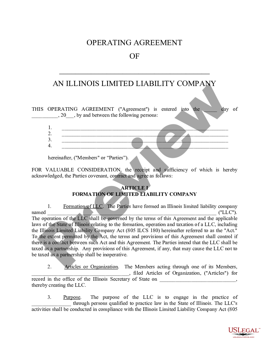 illinois-sample-operating-agreement-for-professional-limited-liability
