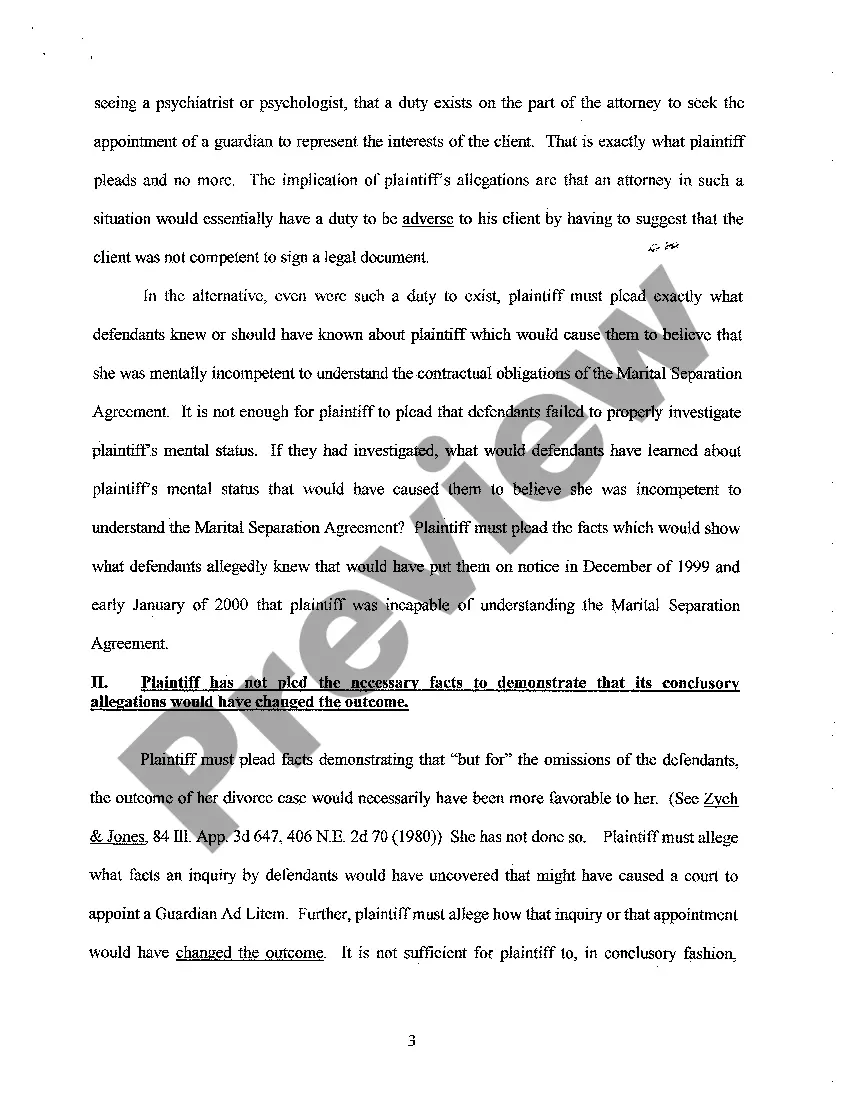 Preview A01 Motion To Dismiss By Defendants to Legal Malpractice Action