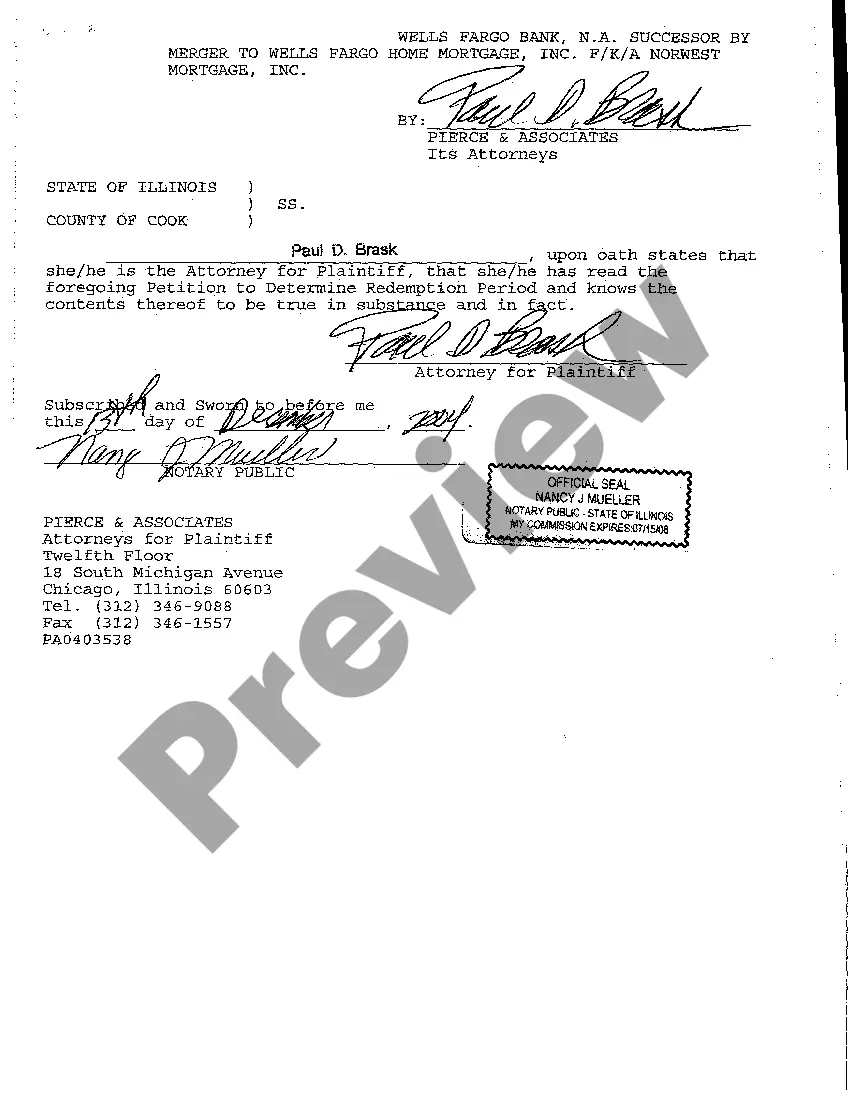 Get A01 Petition To Determine Redemption Period Preview A01 Petition To Determine Redemption Period