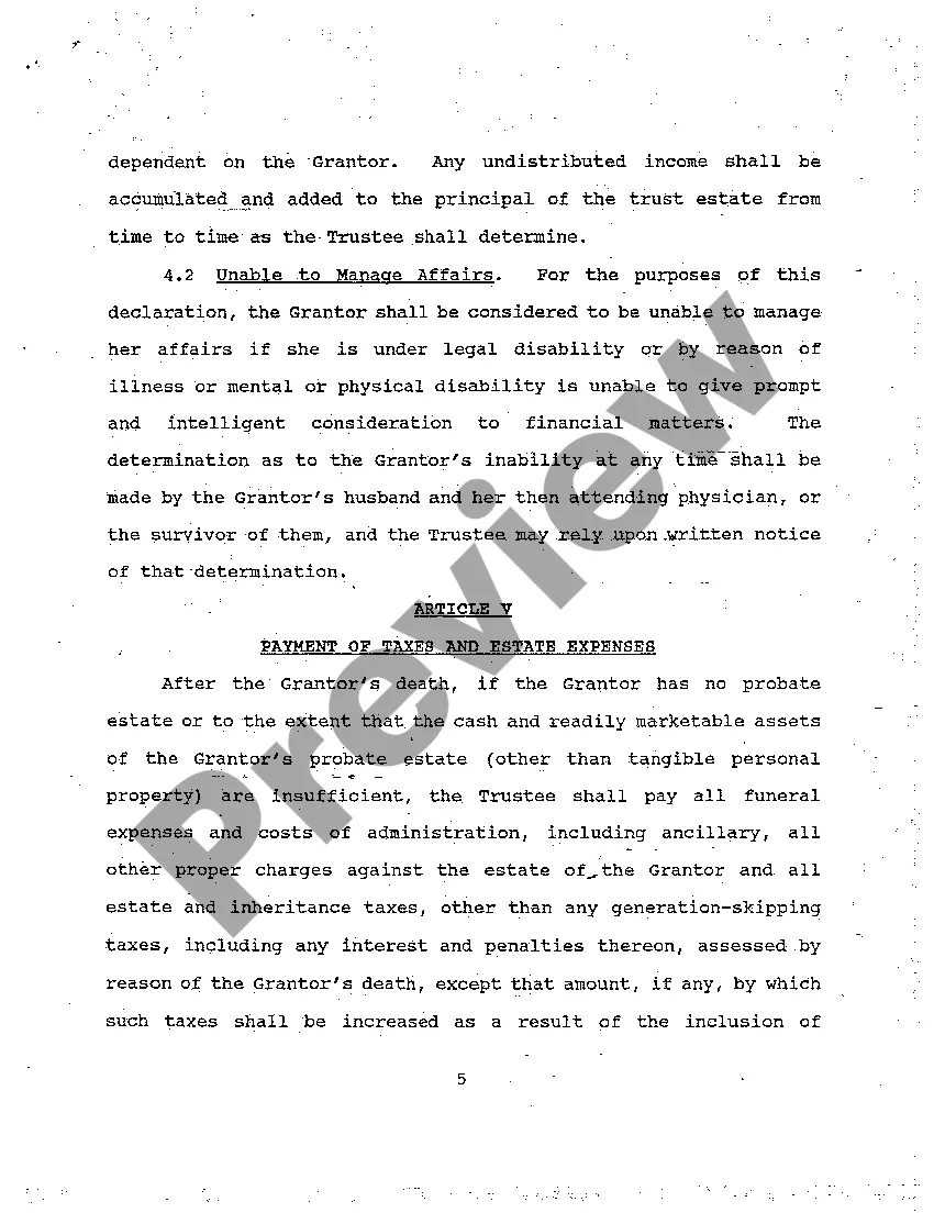 Get Declaration Of Trust Preview Declaration Of Trust