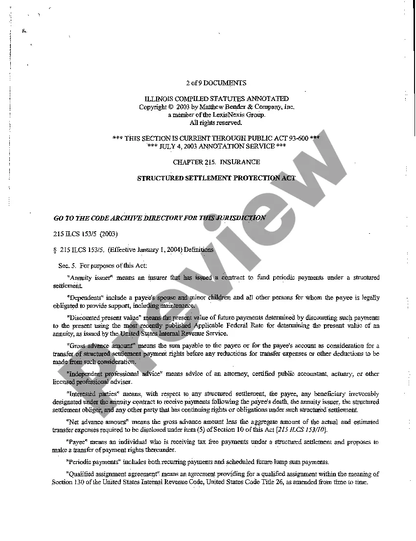 Preview A01 Petition for Approval of Transfer of Structured Settlement Payment Rights