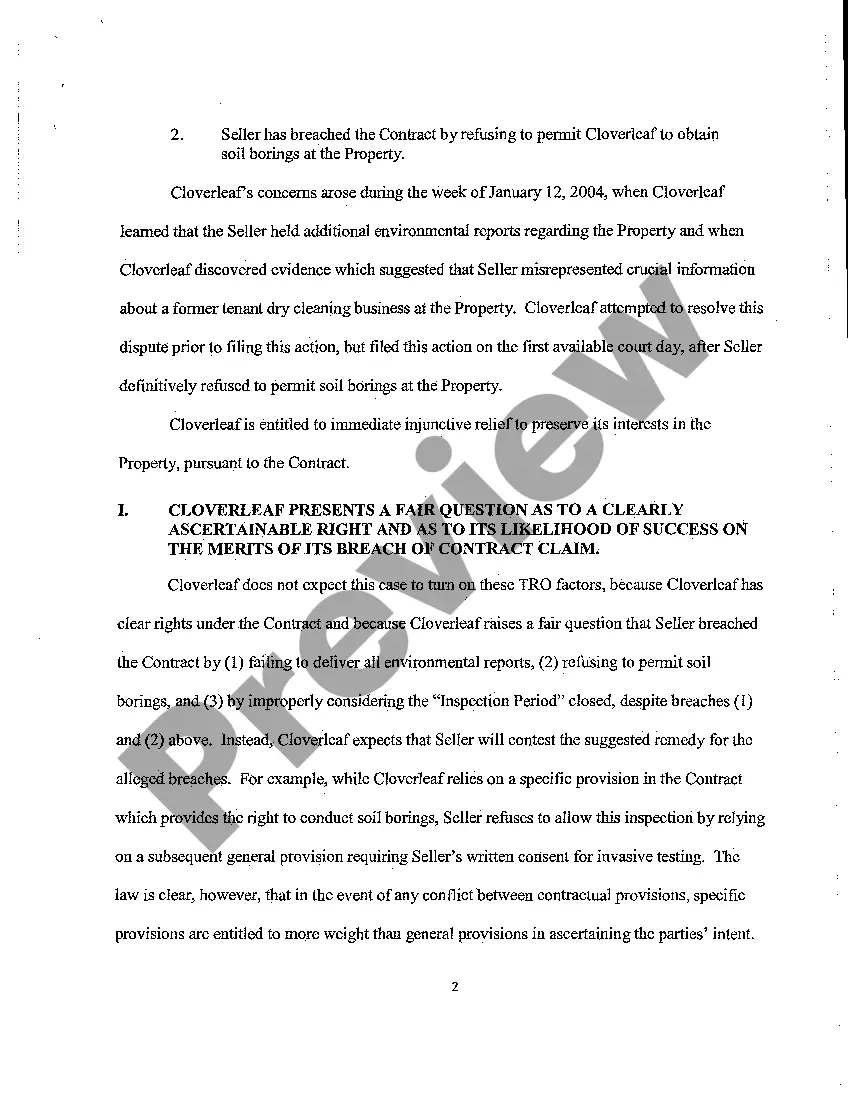 Get Motion For Temporary Restraining Order regarding ability to conduct Environmental Inspection Preview Motion For Temporary Restraining Order regarding ability to conduct Environmental Inspection