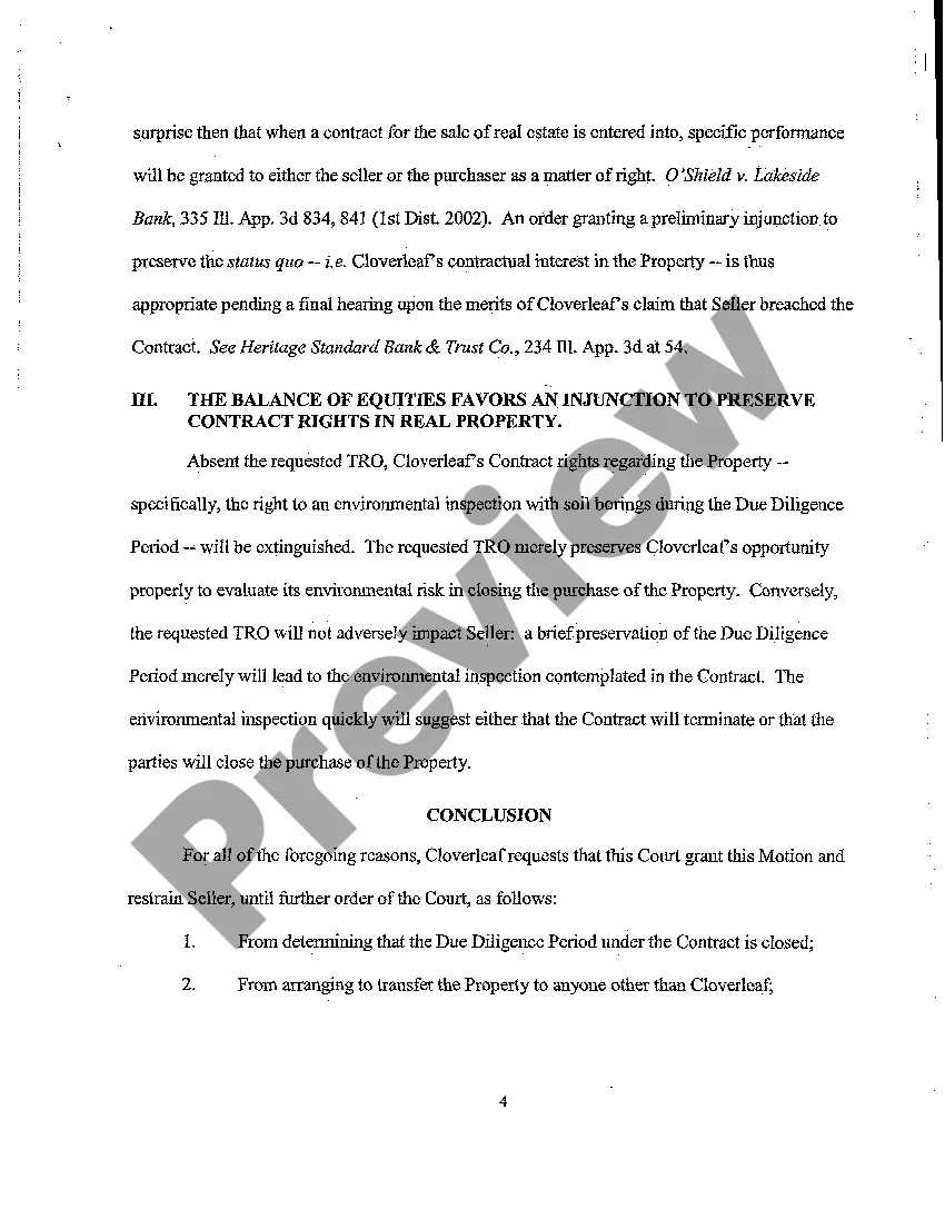 Get Motion For Temporary Restraining Order regarding ability to conduct Environmental Inspection Preview Motion For Temporary Restraining Order regarding ability to conduct Environmental Inspection
