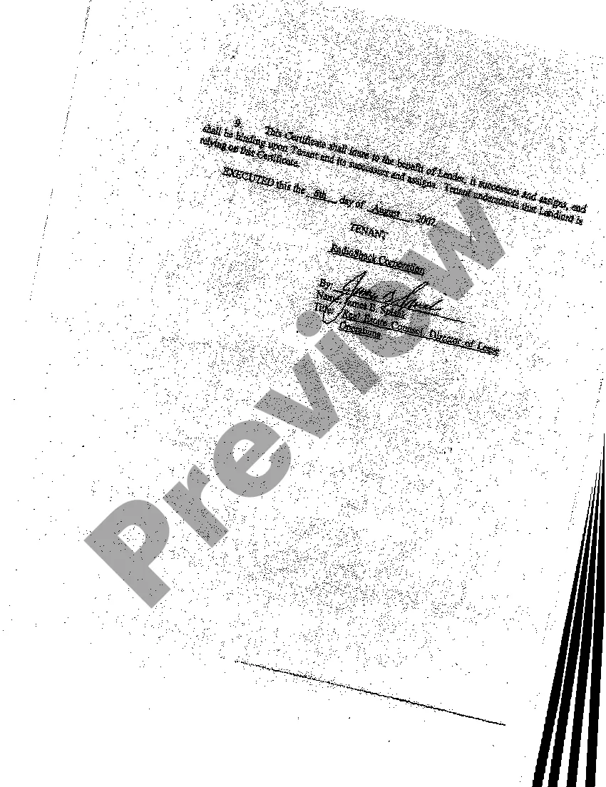 Preview Estoppel Certificate