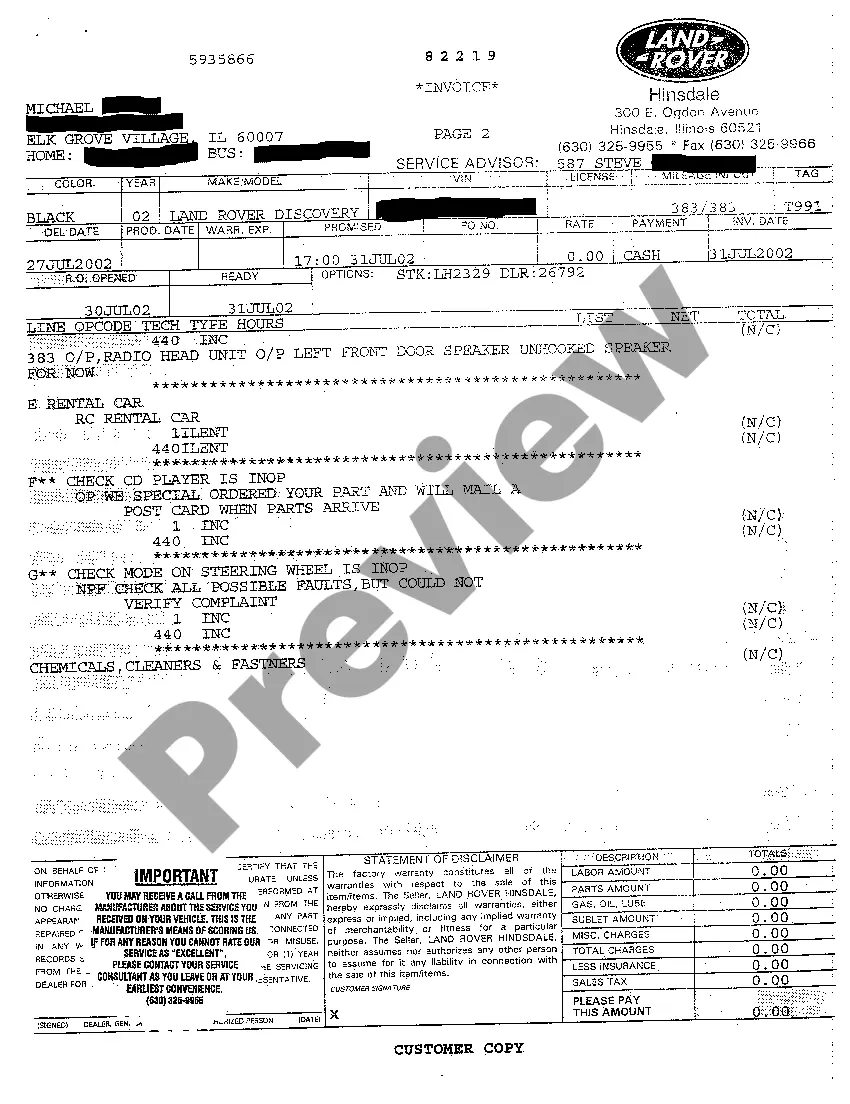 Preview A04 Exhibit C Copies of Service Invoices