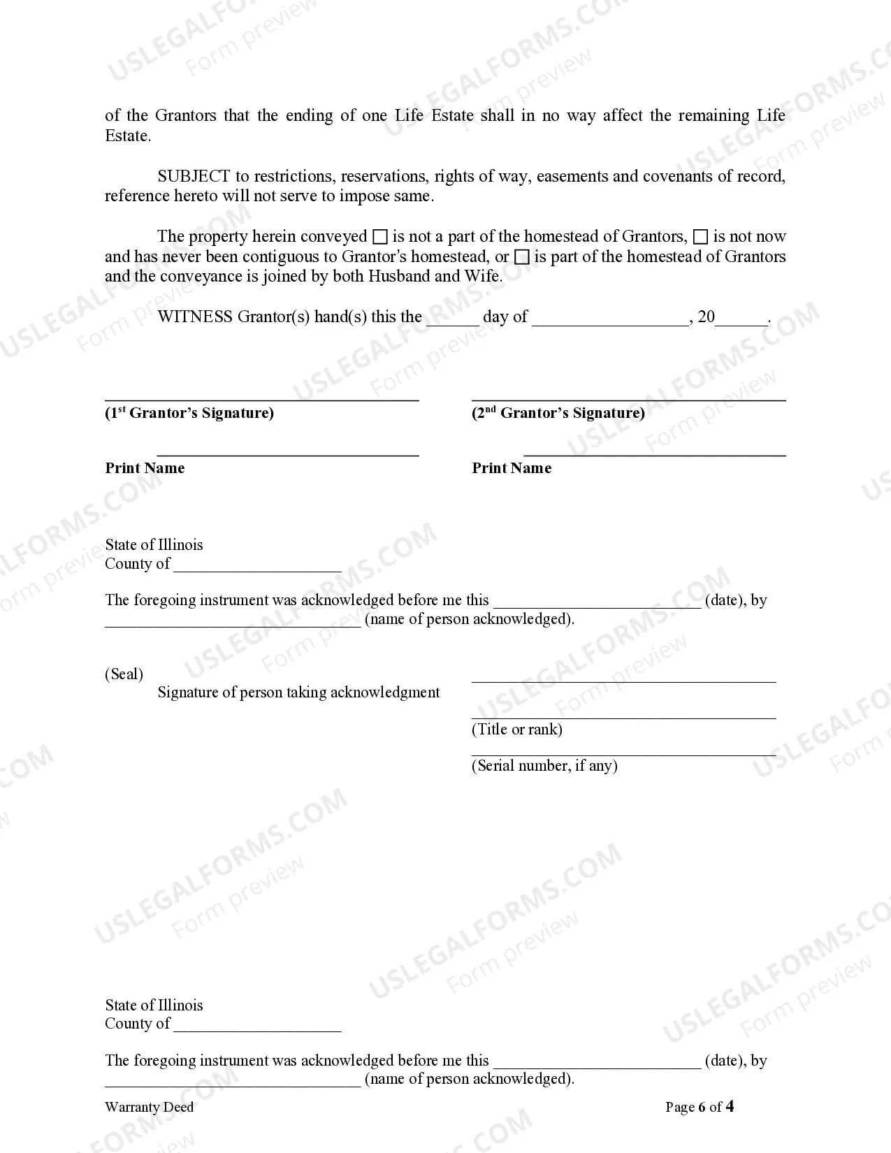 Preview Warranty Deed for Parents to Child with Reservation of Life Estate