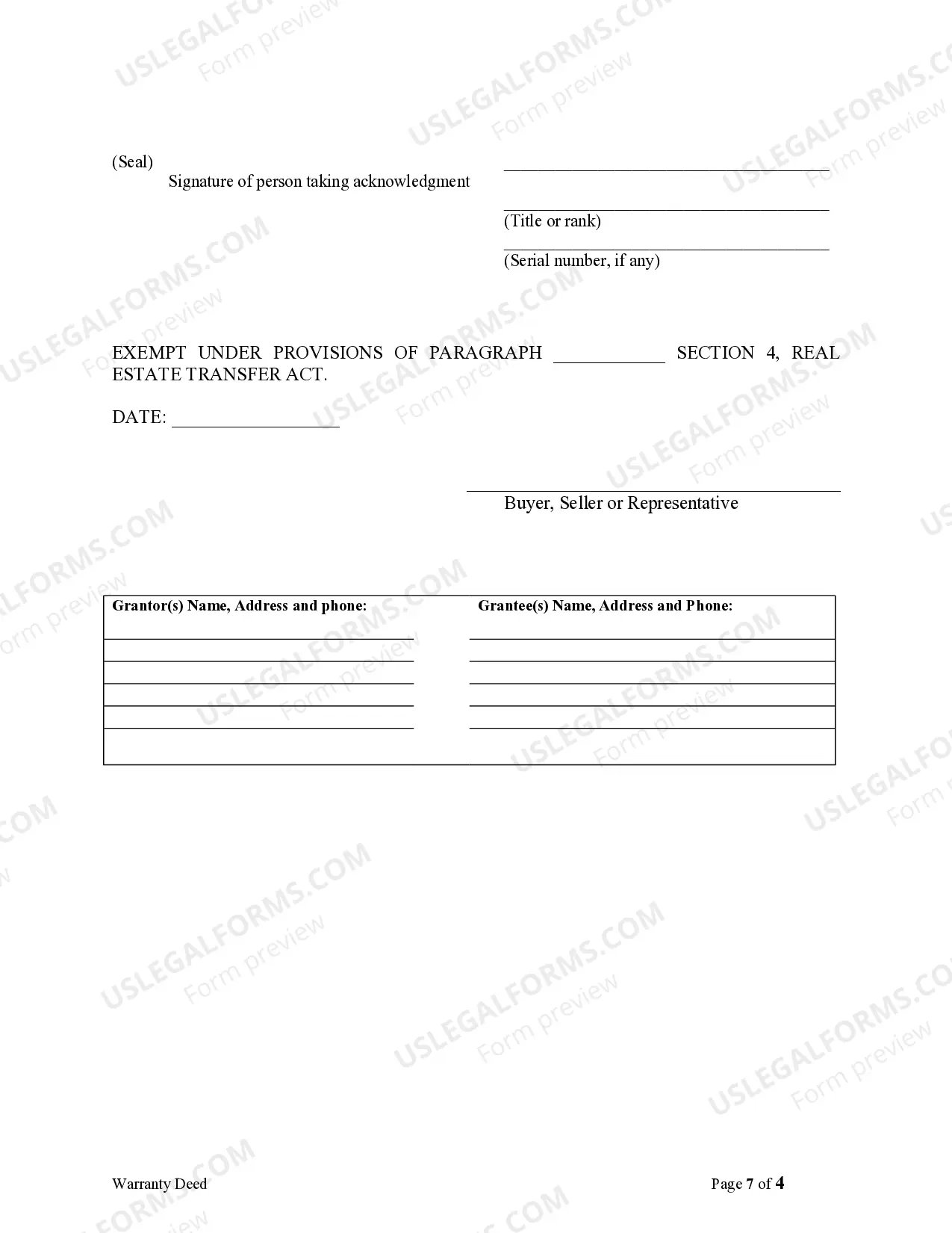 Preview Warranty Deed for Parents to Child with Reservation of Life Estate