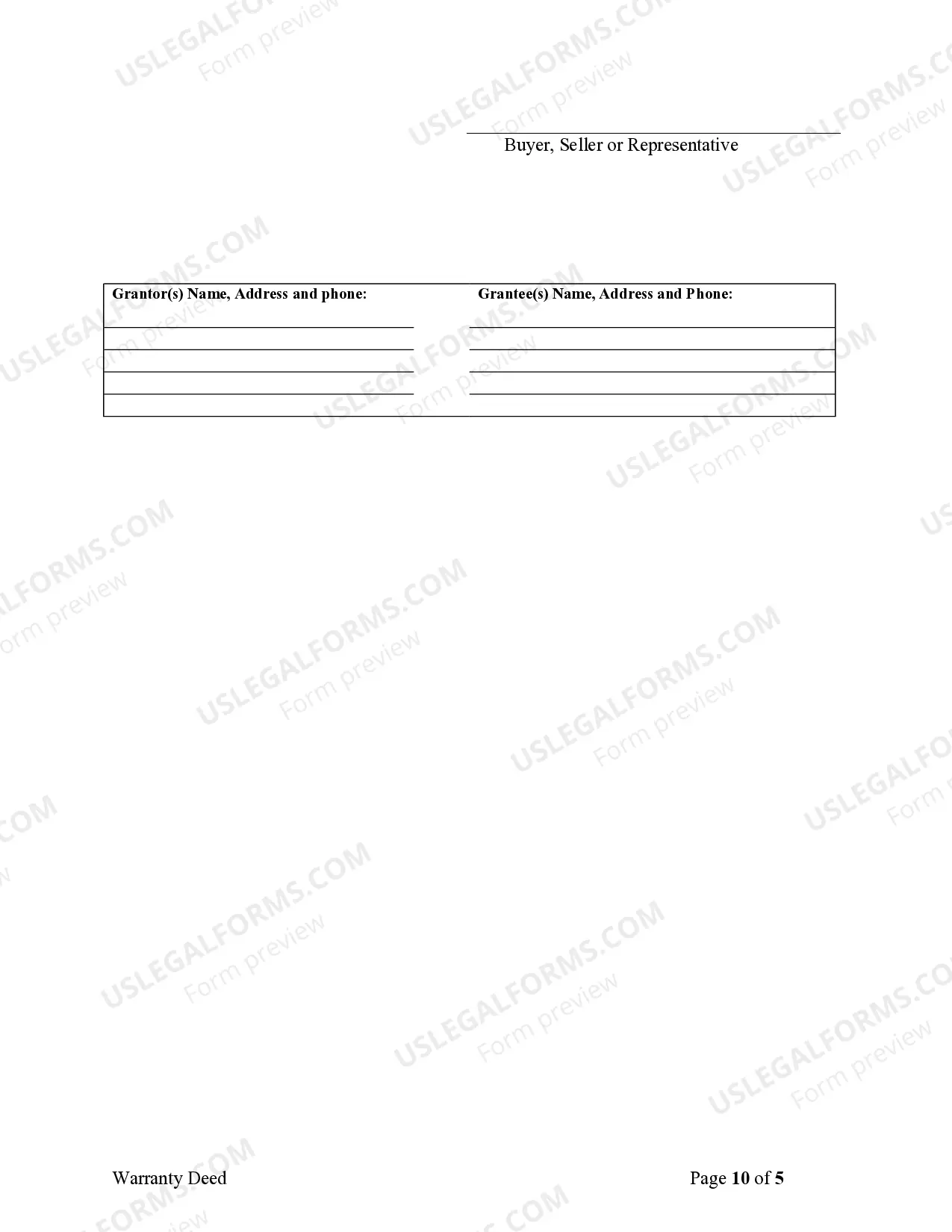 Preview Warranty Deed from Limited Partnership or LLC is the Grantor, or Grantee