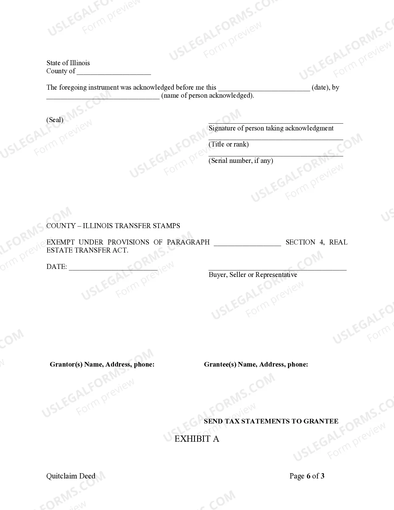 Preview Quitclaim Deed from Husband and Wife to Husband and Wife as Tenants by the Entireties