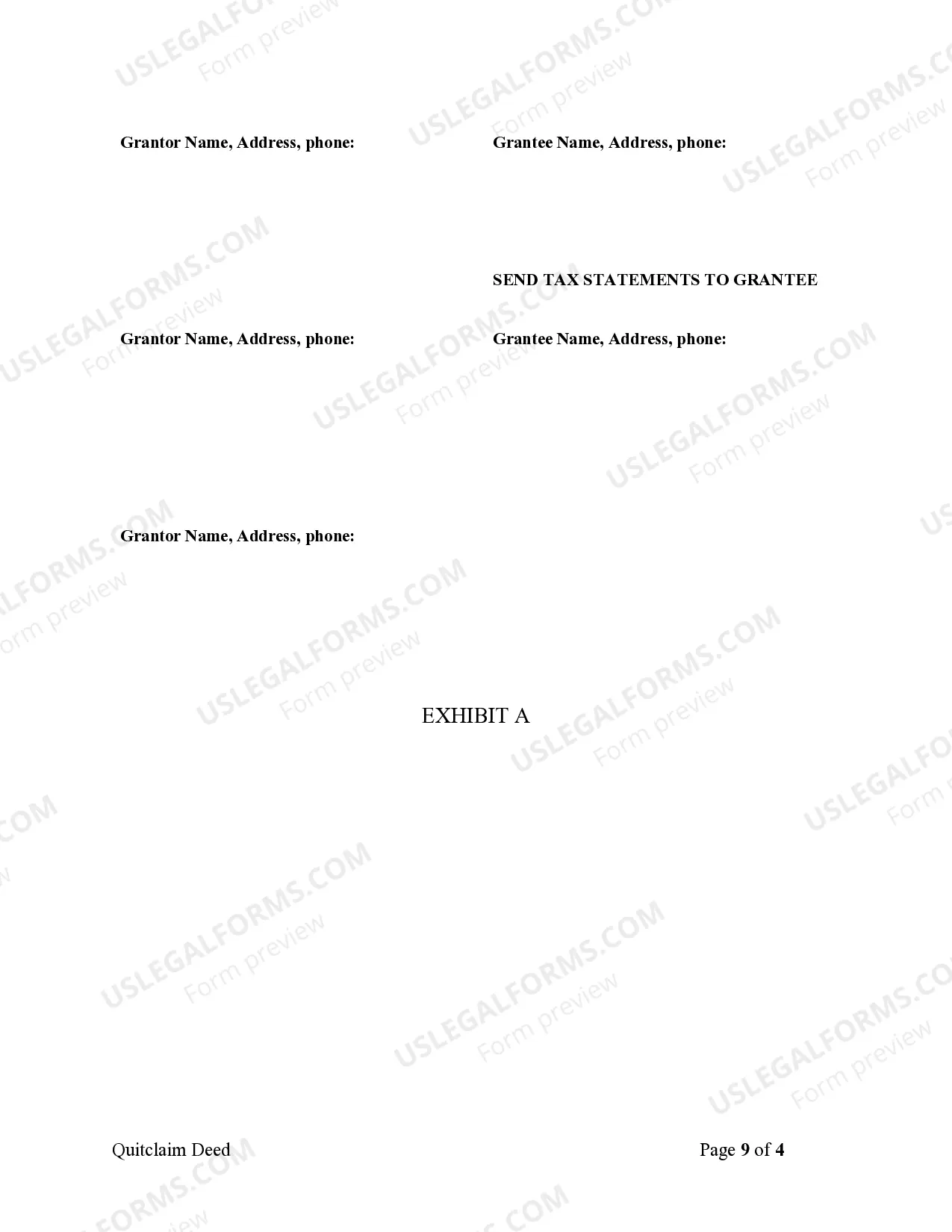 Preview Quitclaim Deed for Three Individuals to Two Individuals as Tenants in Common