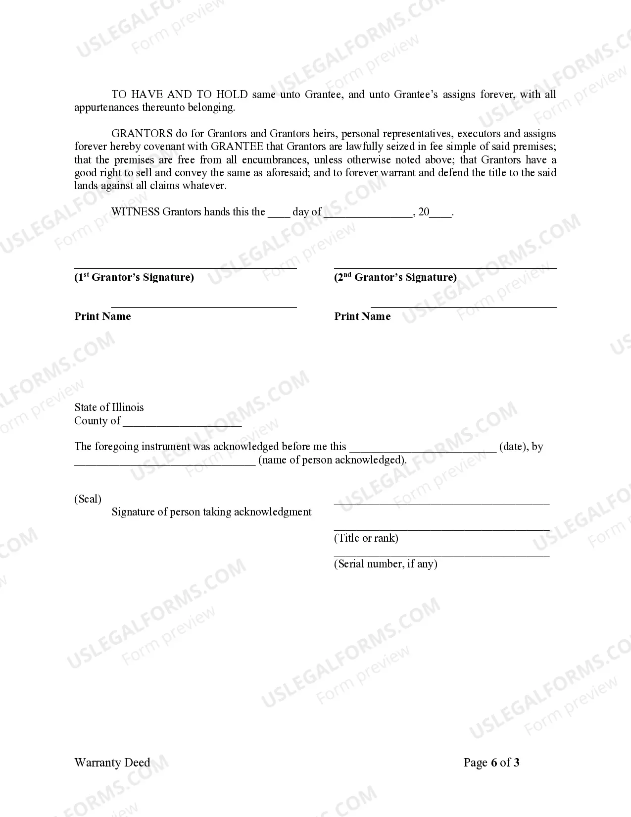 Preview Warranty Deed from two Individuals to One Individual