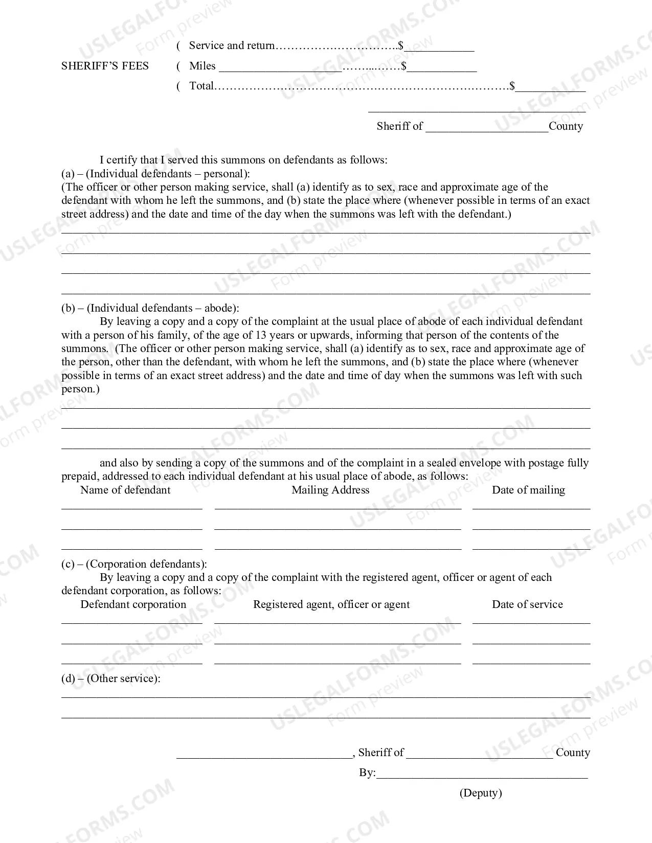 Preview Summons In Mandamus