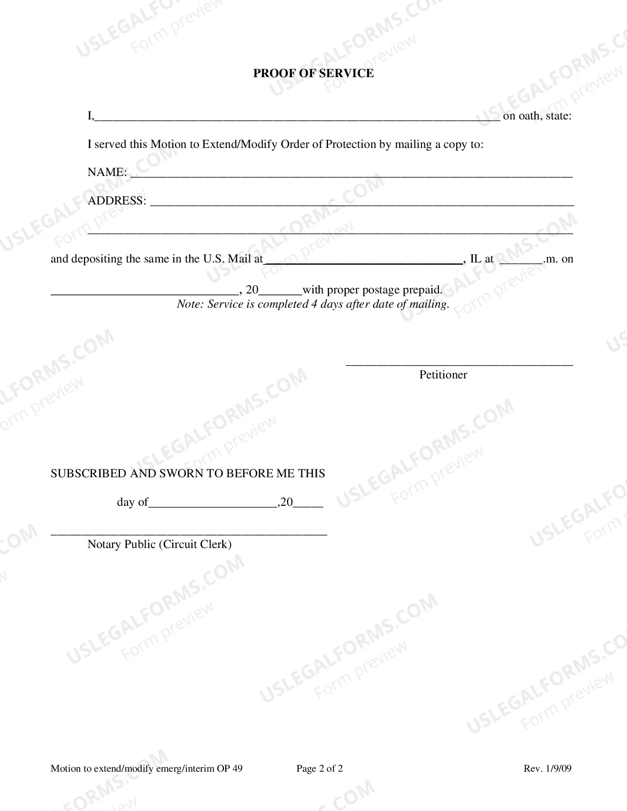 Preview Motion to Extend/Modify Emergency Interim OP