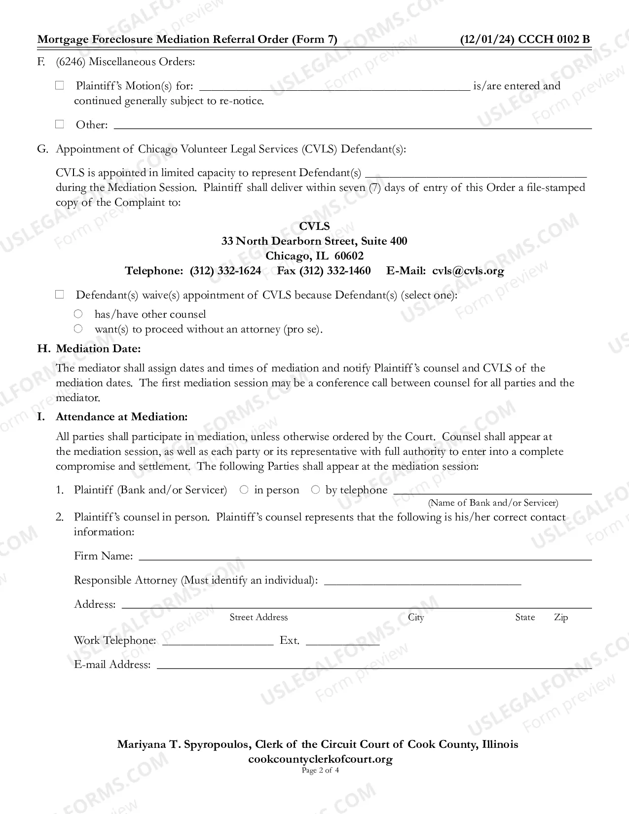 Preview Mortgage Foreclosure Mediation Referral Order