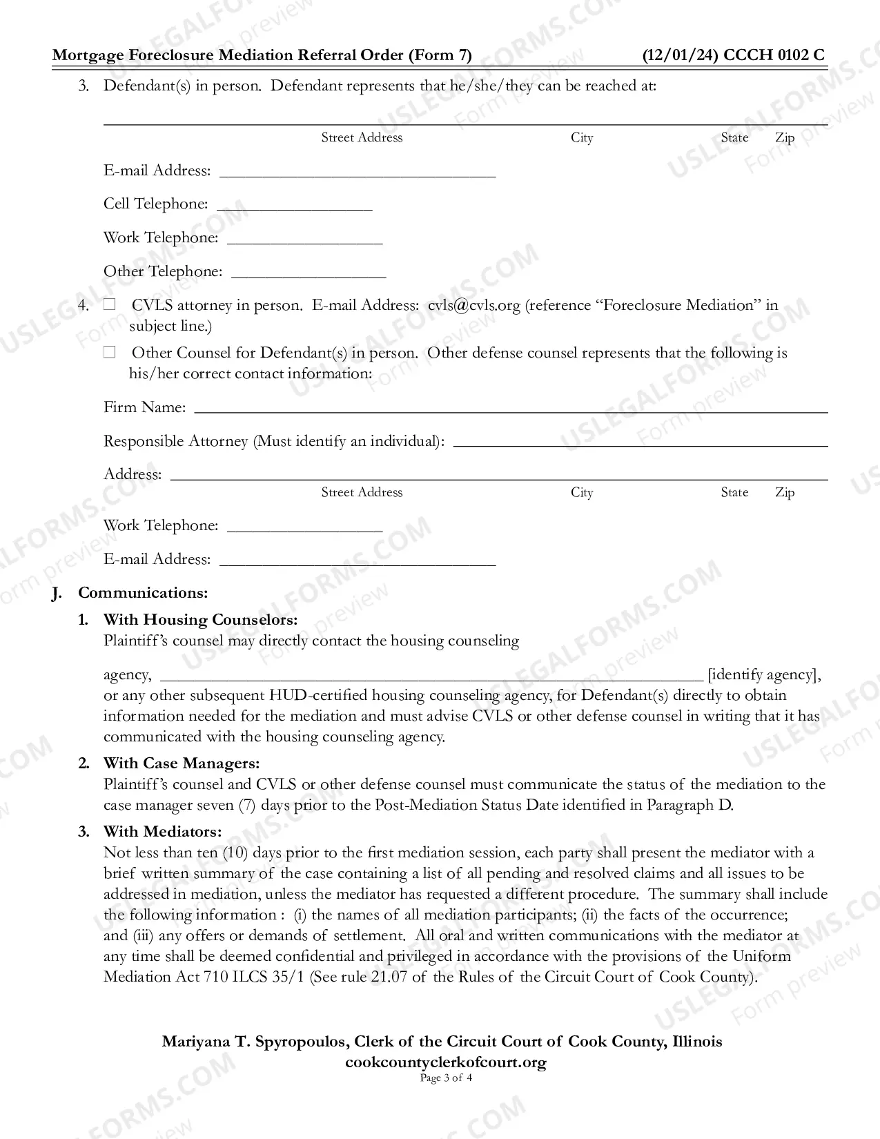 Preview Mortgage Foreclosure Mediation Referral Order