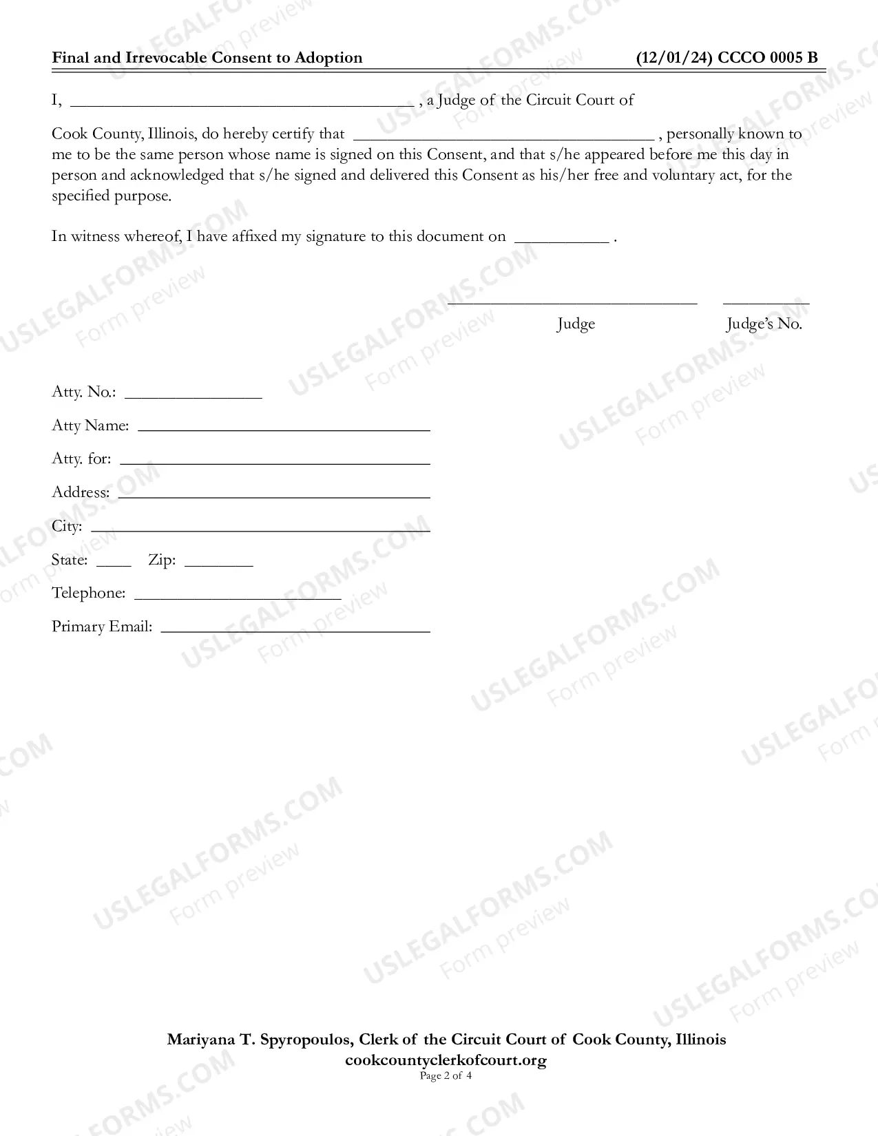 Preview Final and Irrevocable Consent To adoption
