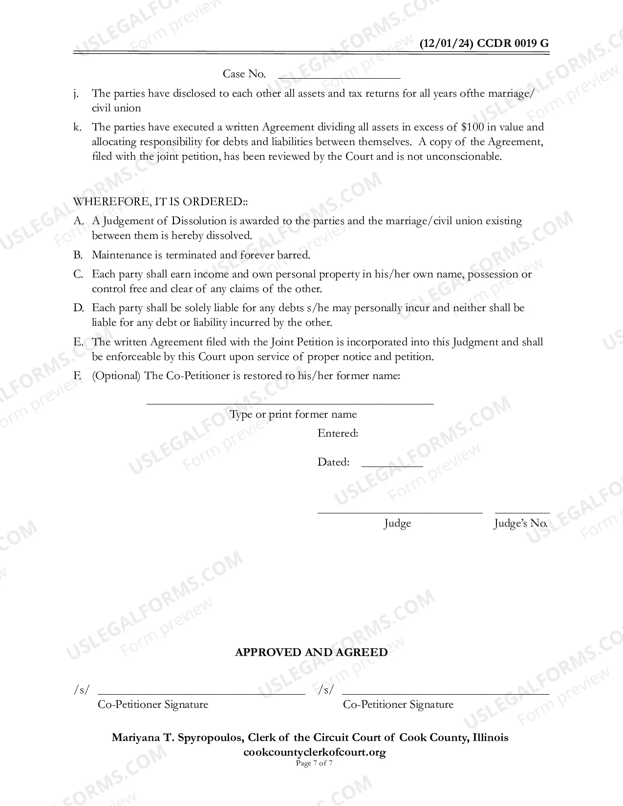 Preview Joint Petition For Simplified Dissolution