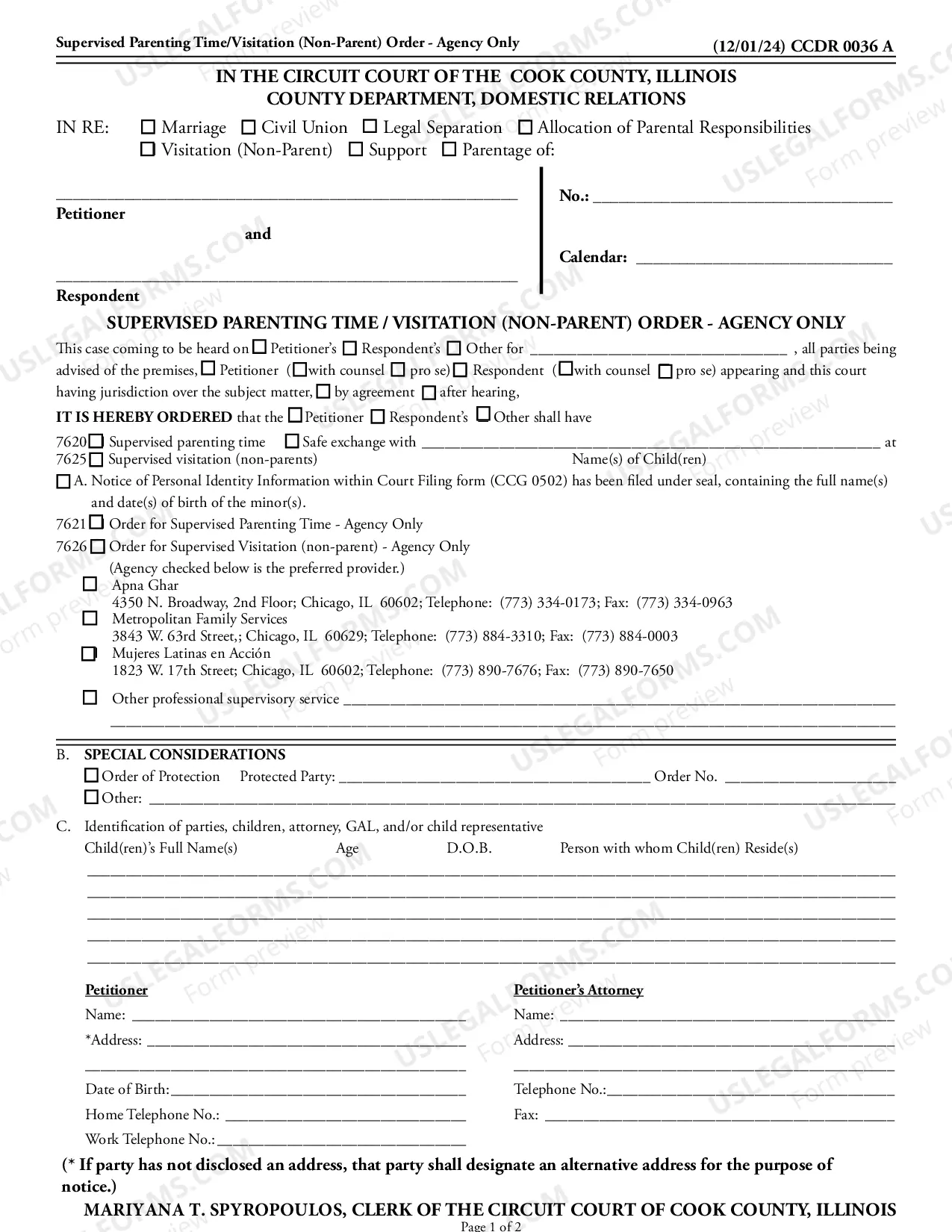 Preview Supervised Visitation-agency Only