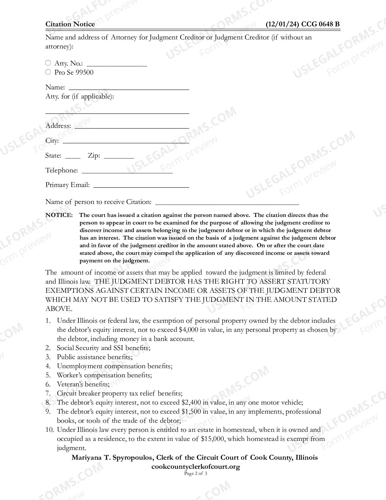Preview Citation Notice
