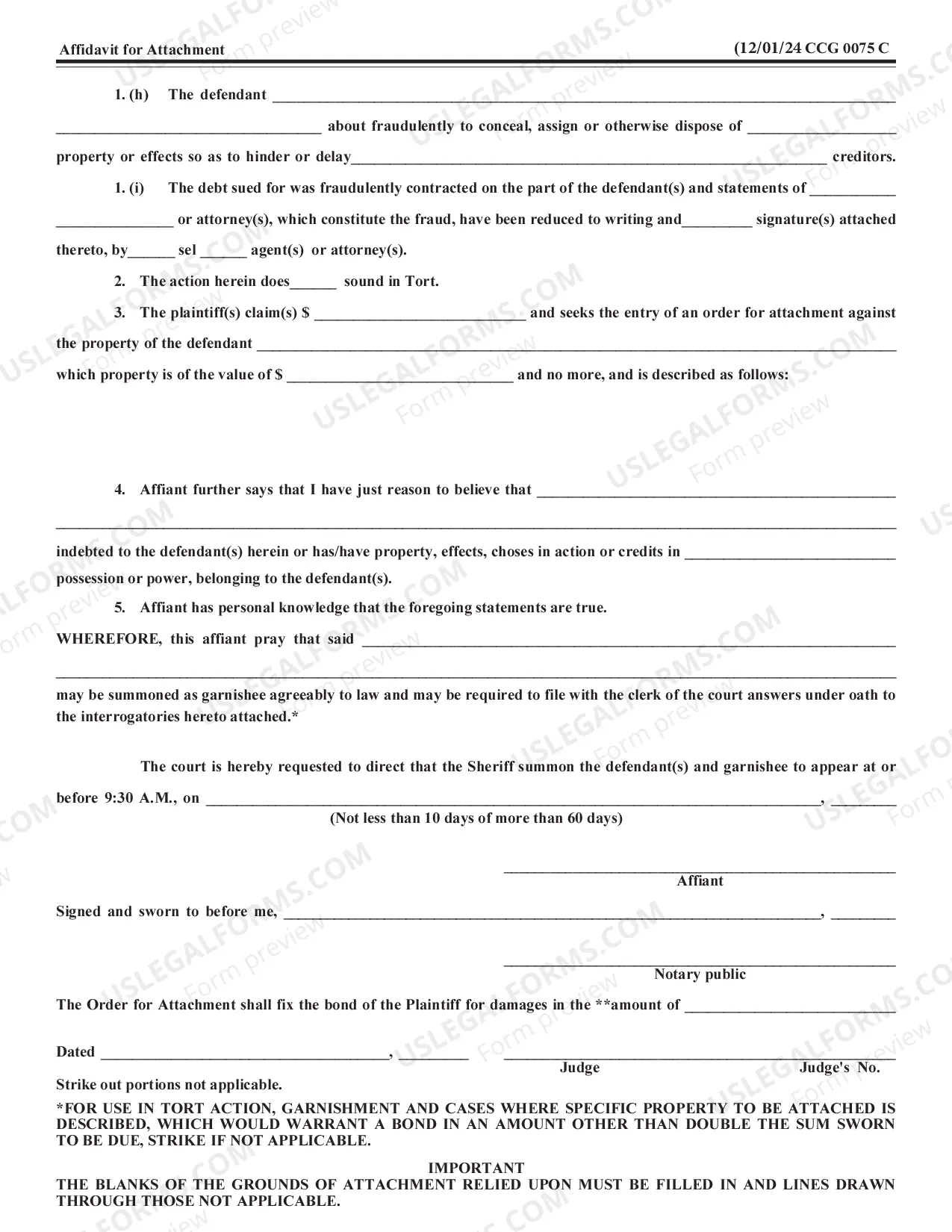 Preview Attachment-Complaint With affidavit and Interrogatories