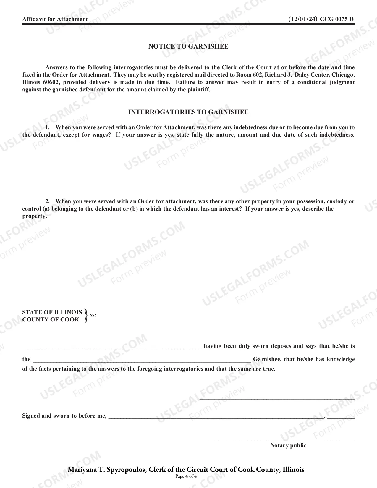 Preview Attachment-Complaint With affidavit and Interrogatories