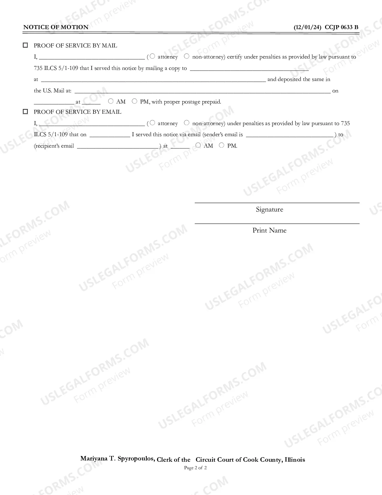 Preview Notice of Motion