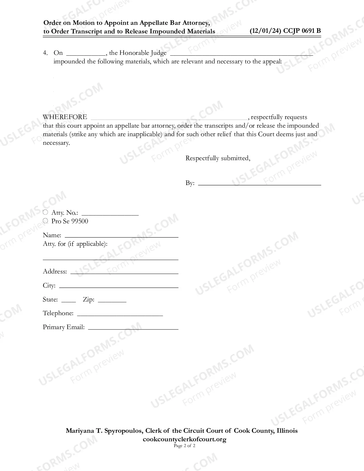 Preview Motion To appoint appellate Bar attorney To Order Transcript and To Release Impounded Materials