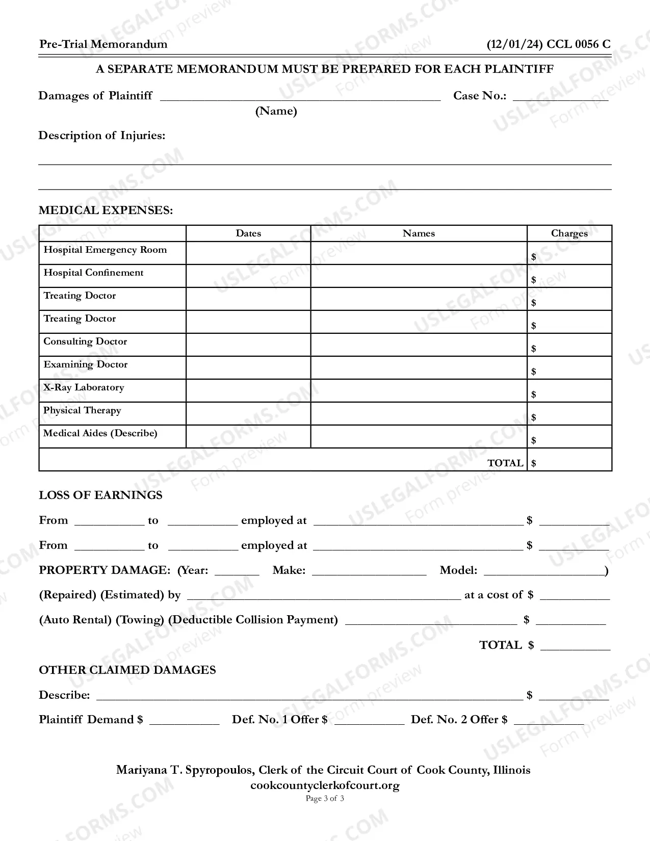 Preview Pre-Trial Memorandum