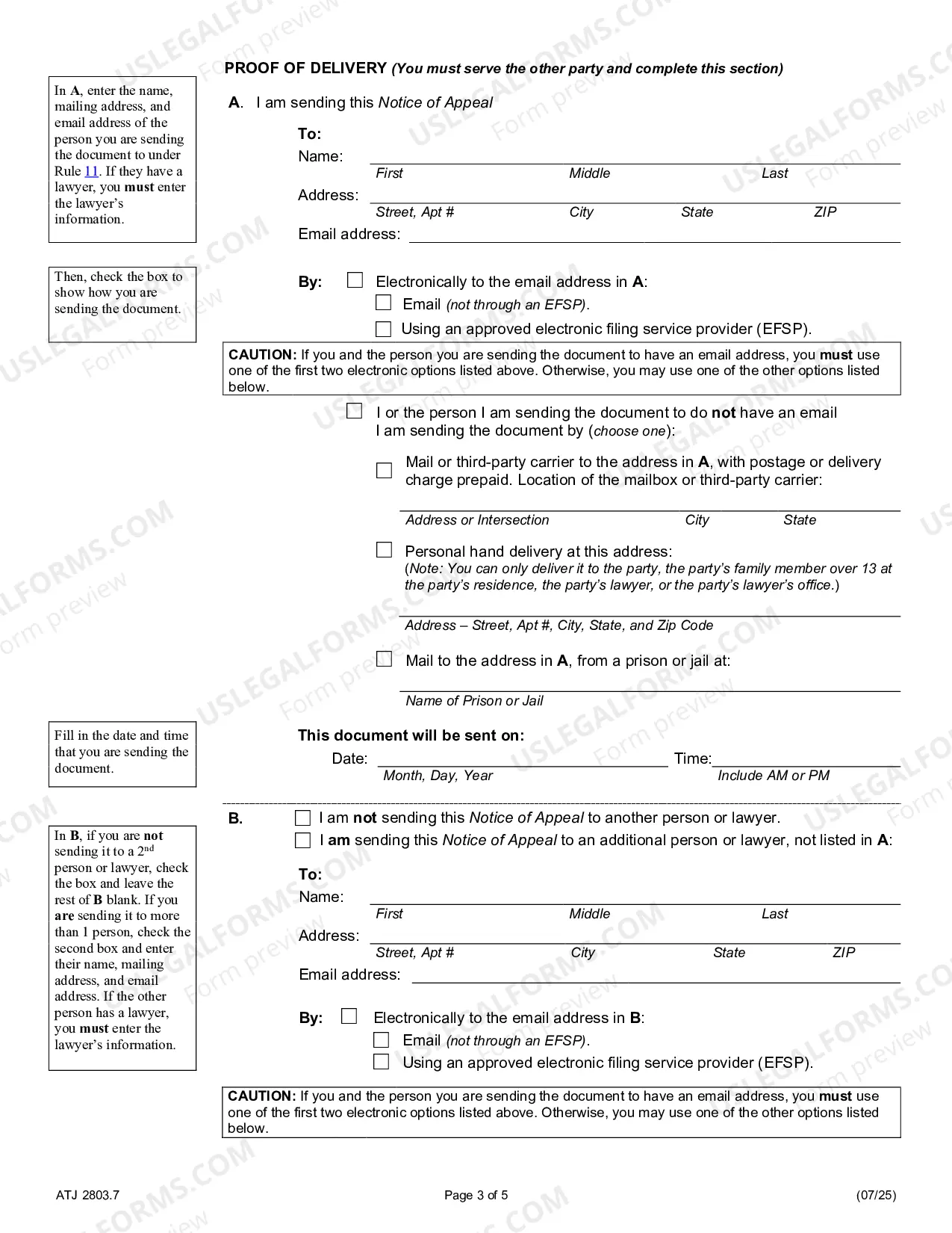 Preview Notice of appeal