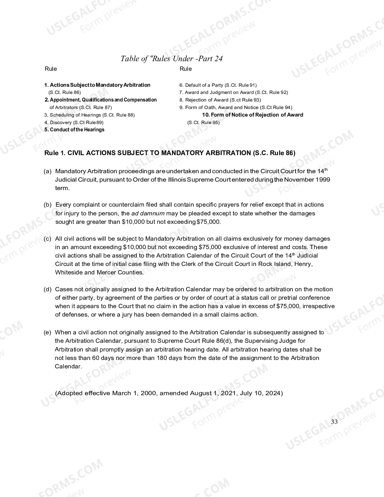Preview Mandatory arbitration