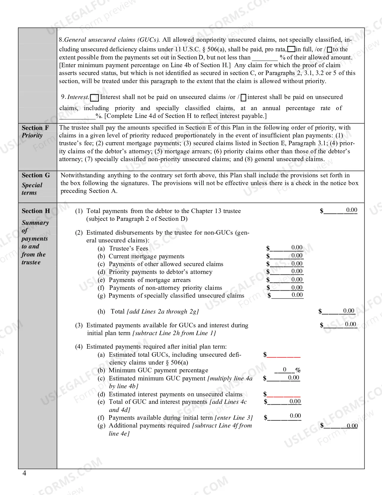 Preview Chapter 13 Model Plan (calculating)