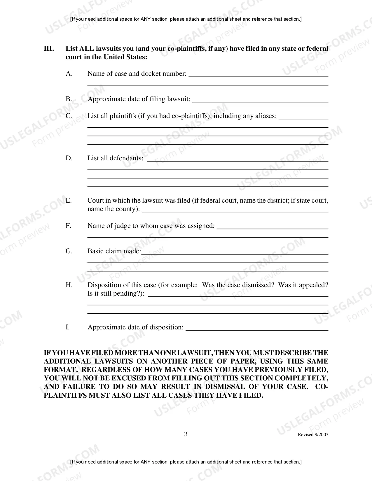 Preview Amended Complaint Under The Civil Rights act against Federal, State, County, or Municipal Defendants (Eastern Division)