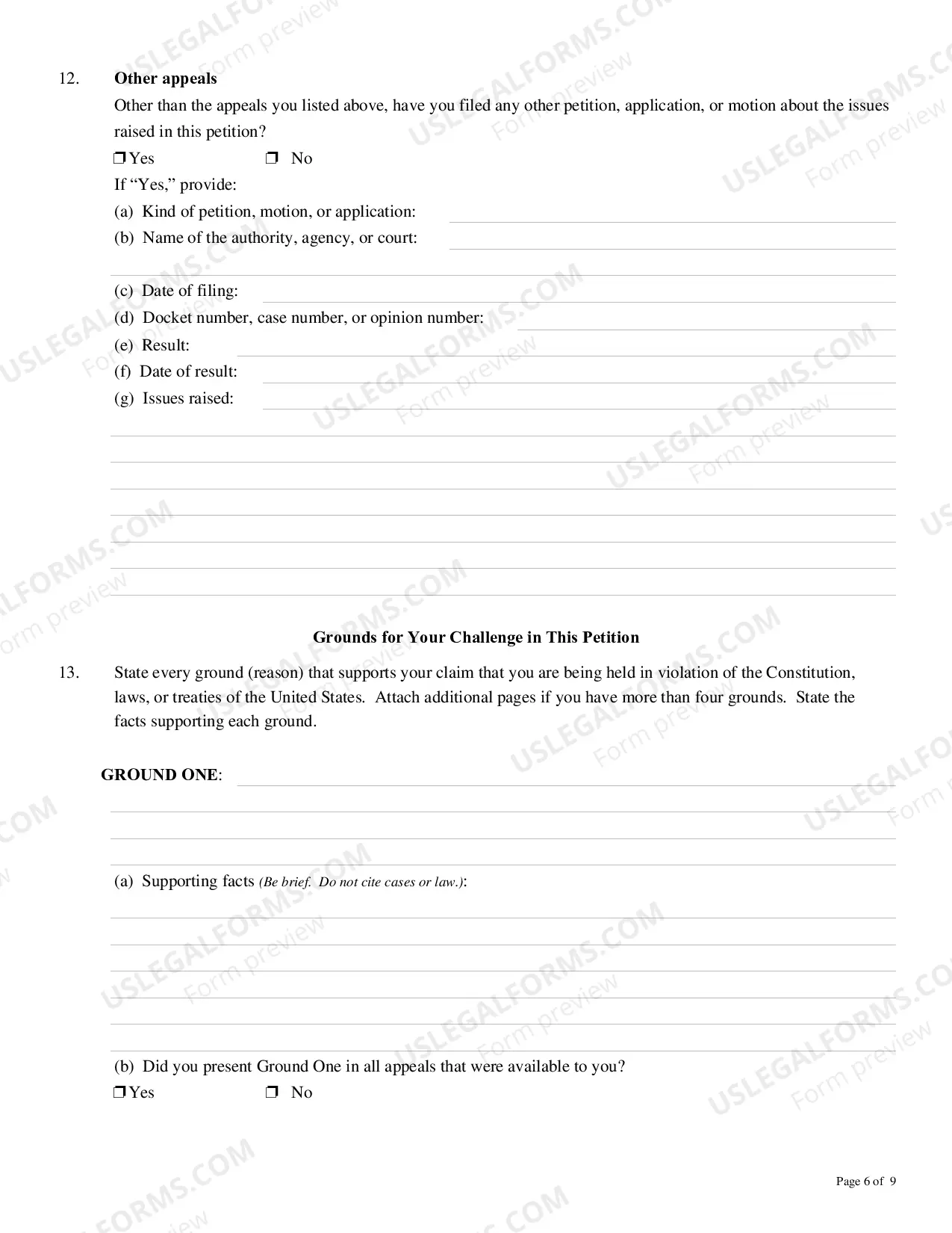 Preview Petition Under 28 U.S.C 2241 for Relief from a Conviction or Sentence by a Person in Federal Custody