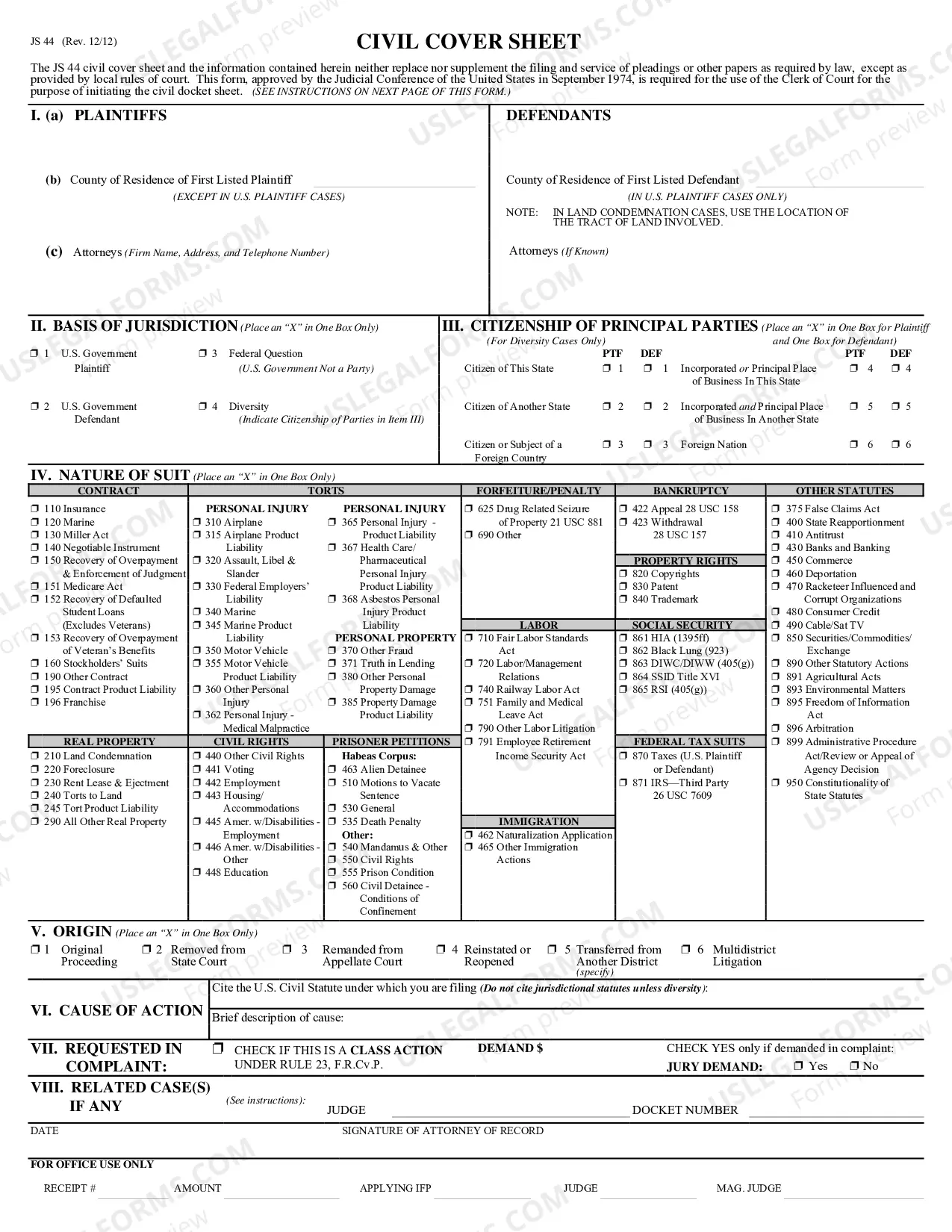 Preview Employment Discrimination Complaint Instructions
