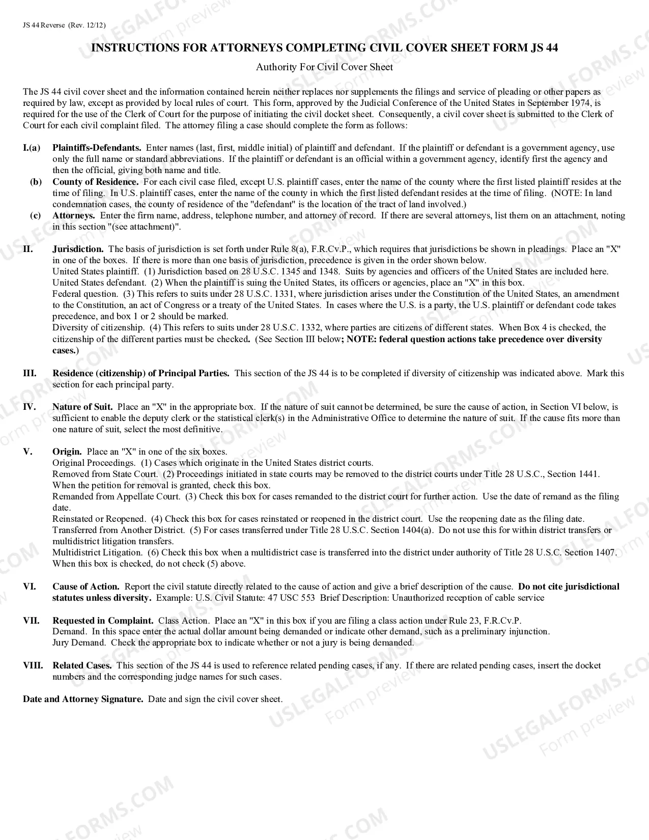 Preview Employment Discrimination Complaint Instructions